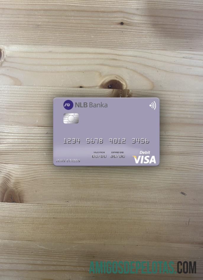 Montenegro NLB Banka A.d. Cartão de débito Podgorica Visa Photolook Front baixar para verificação